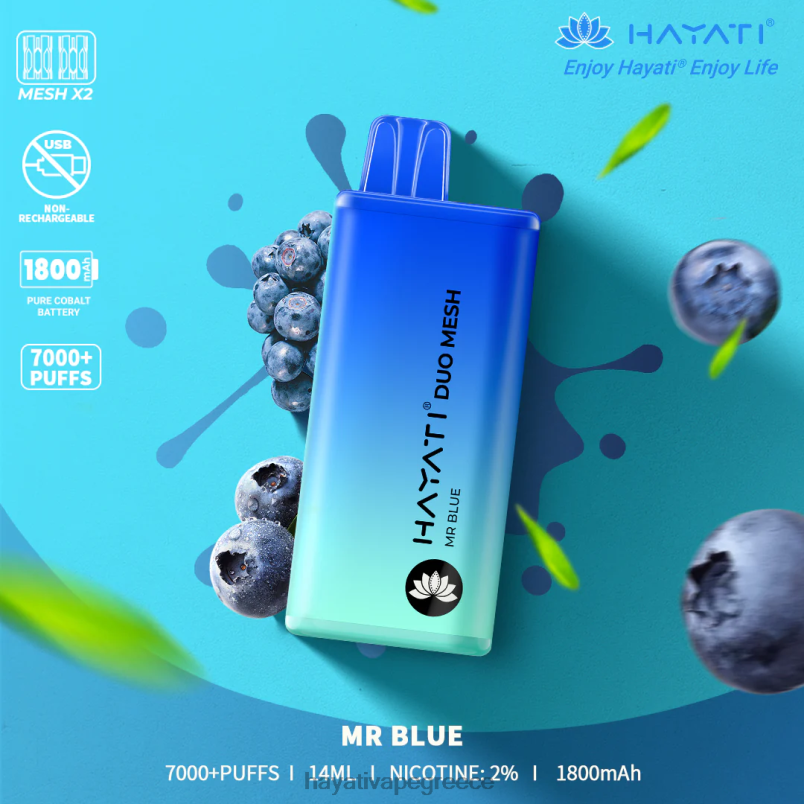 Hayati Duo Mesh αναλώσιμα κύριε μπλε F402H174 Hayati Vape Flavours