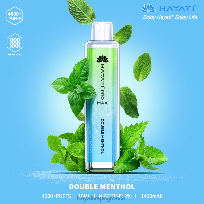 Hayati Pro Max αναλώσιμα διπλή μενθόλη F402H102 Hayati Athens