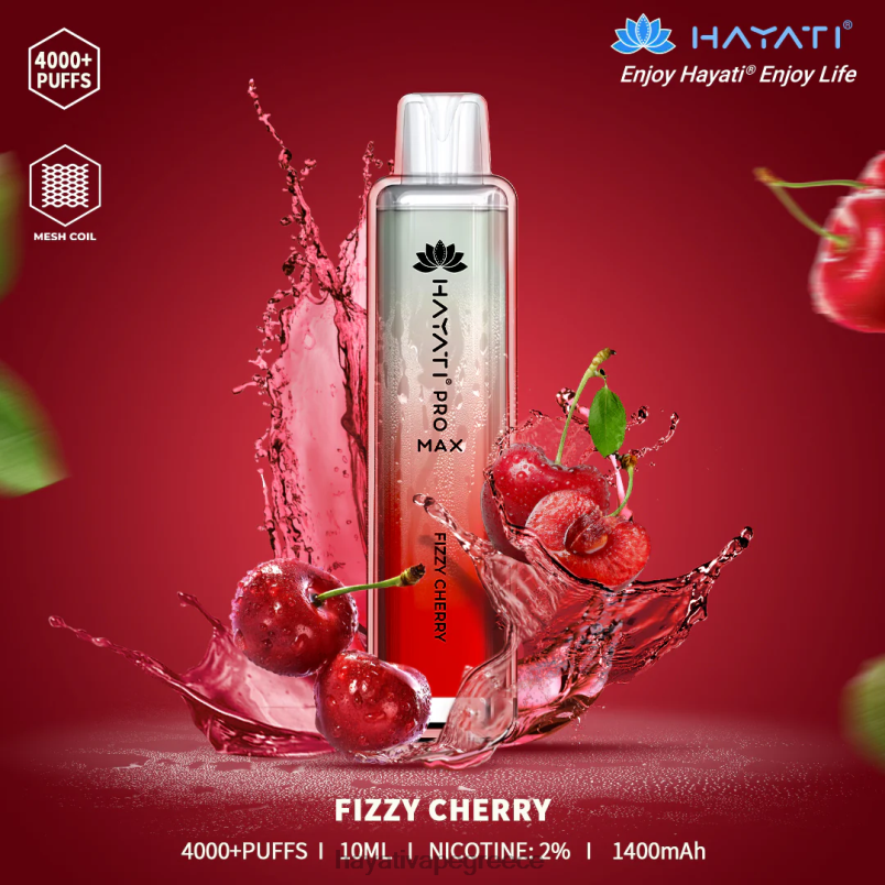 Hayati Pro Max αναλώσιμα ανθρακούχο κεράσι F402H103 Hayati Vape Greece