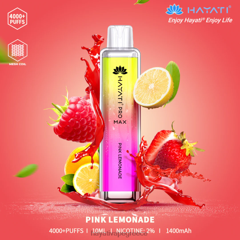 Hayati Pro Max αναλώσιμα ροζ λεμονάδα F402H115 Hayati Flavour List
