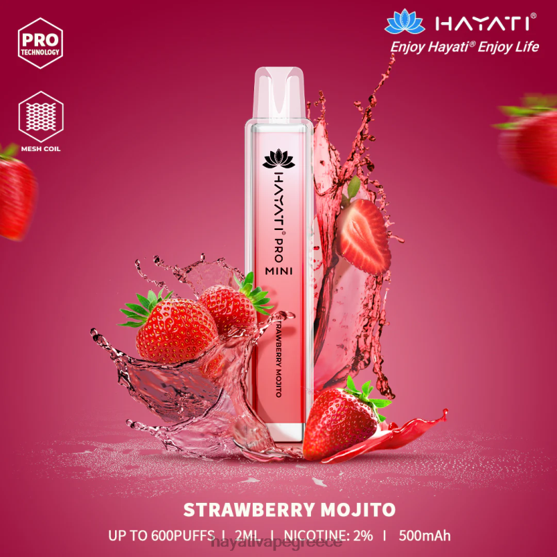 Hayati Pro Mini αναλώσιμα μοχίτο φράουλα F402H21 Hayati Greece