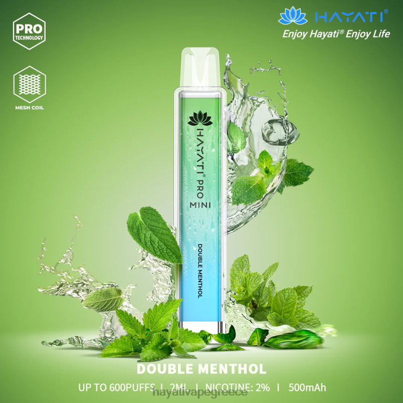 Hayati Pro Mini αναλώσιμα διπλή μενθόλη F402H8 Hayati Vapes Wholesale