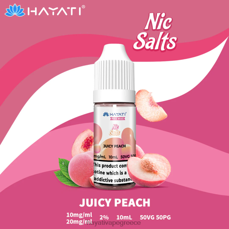 Hayati Pro Max νικ άλατα ζουμερό ροδάκινο F402H240 Hayati Vape Price