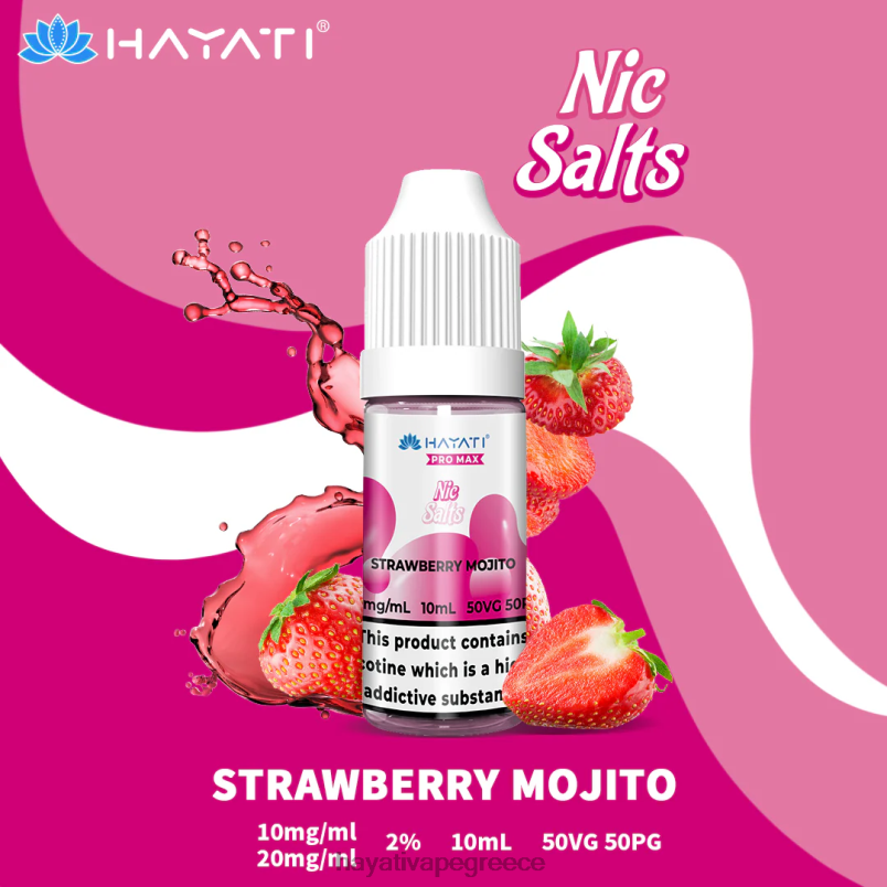 Hayati Pro Max νικ άλατα μοχίτο φράουλα F402H244 Hayati Vape Flavours