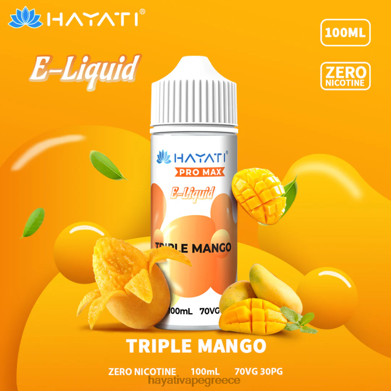 Hayati Pro Max νικ άλατα τριπλό μάνγκο F402H258 Hayati Vapes Wholesale
