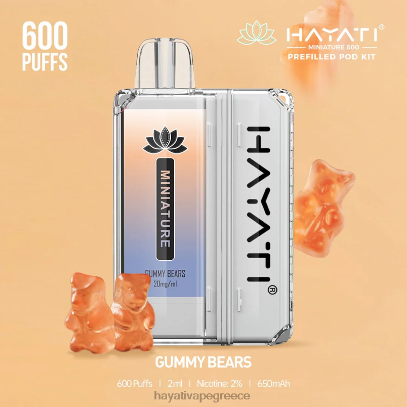 Hayati Miniature 600 κιτ λοβών Ζελεδακια F402H37 Hayati Vape Company